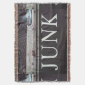 Auto-Schild auf antikem Schleppwagen, rostetes Met Decke (Vorderseite Vertikal)