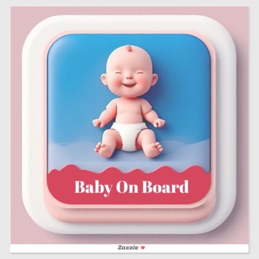 Auto-Schild Baby an Bord Aufkleber (Blatt)