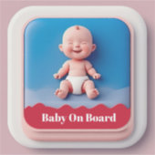 Auto-Schild Baby an Bord Aufkleber (Vorderseite)