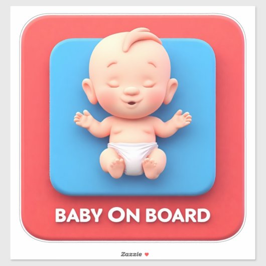 Auto-Schild Baby an Bord Aufkleber (Blatt)