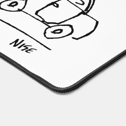 Auto schleppt eine Karawane und ein Greenhouse. Fu Schreibtischunterlage (Ecke)