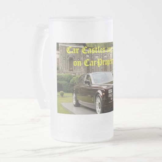 Auto-Schloss-Garagen-Tasse Mattglas Bierglas (Vorderseite Links)