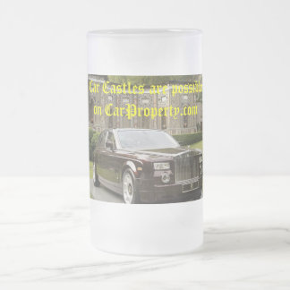 Auto-Schloss-Garagen-Tasse Mattglas Bierglas