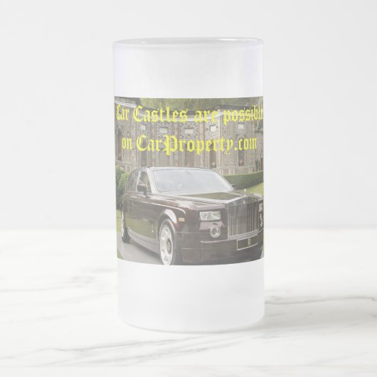 Auto-Schloss-Garagen-Tasse Mattglas Bierglas (Mittel)