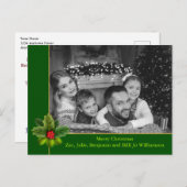 Auto Schwarz-Weiß-Foto mit Weihnachten Postkarte (Vorne/Hinten)