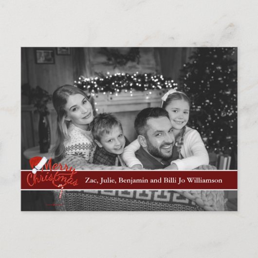 Auto Schwarz-Weiß-Foto Postkarte (Vorderseite)