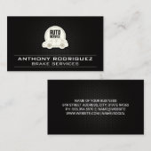 Auto Service Car Symbol | Carbon Geometric Visitenkarte (Vorne/Hinten)