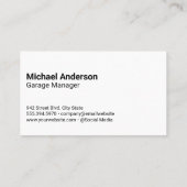 Auto-Service-Icons | Metallic Visitenkarte (Rückseite)