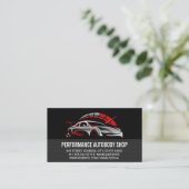 Auto-Service-Logo | Auto | Mechaniker Visitenkarte (Stehend Vorderseite)