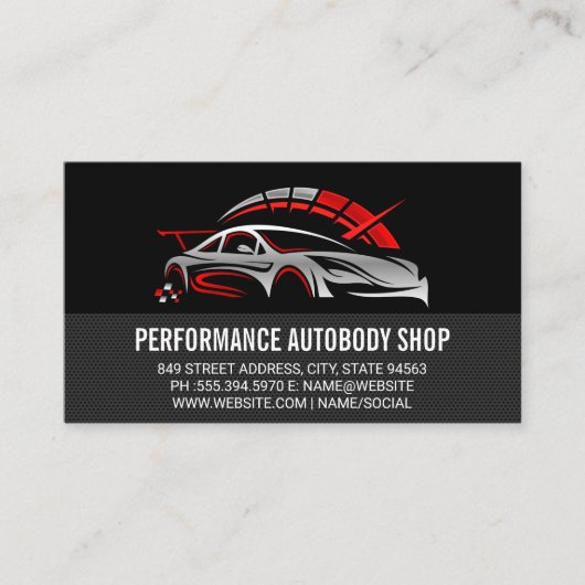 Auto-Service-Logo | Auto | Mechaniker Visitenkarte (Vorderseite)