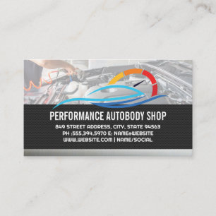 Auto-Service-Logo   Mechaniker Visitenkarte