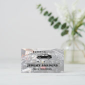 Auto-Service-Logo | Motor Bay Business Card Visitenkarte (Stehend Vorderseite)