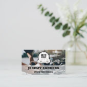 Auto-Service-Logo | MOTOR | Mechanisch Visitenkarte (Stehend Vorderseite)