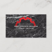 Auto-Service-Logowrends | Schwarzer Marmor Visitenkarte (Vorderseite)