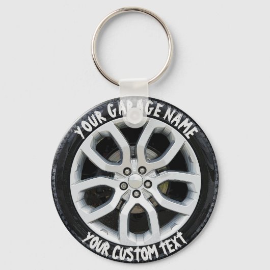 Auto-Service Reparatur Garage Eigentümer Reifen Rä Schlüsselanhänger (Vorderseite)