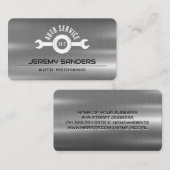 Auto-Service-Schlüssel-Logo | Metallindustrie Visitenkarte (Vorne/Hinten)