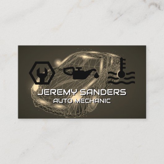 Auto-Service-Symbole | Auto 3d Mapping Visitenkarte (Vorderseite)