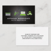 Auto-Service-Symbole | Mechaniker Visitenkarte (Vorne/Hinten)