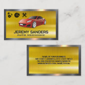 Auto-Service-Symbole | Mechanisch Visitenkarte (Vorne/Hinten)