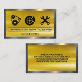 Auto-Service-Symbole | Metallindustrie Visitenkarte (Vorne/Hinten)