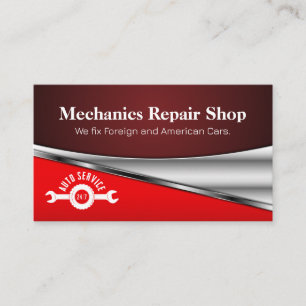 Auto Service Wrench Icon   Kfz-Dienstleistungen Visitenkarte