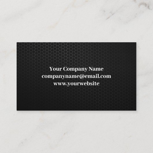 Auto Service Wrench Logo | Carbon Fiber Background Visitenkarte (Rückseite)