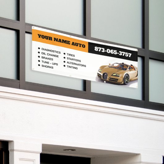 Auto Services Custom Banner (Äußeres Gebäude)