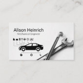 Auto Services-Diagramm | Wrenches | Mechanik Visitenkarte (Vorderseite)