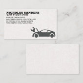 Auto Shop | Car Wrench Icon Visitenkarte (Vorne/Hinten)
