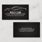 Auto Shop Metallisches Auto-Logo Visitenkarte (Vorne/Hinten)