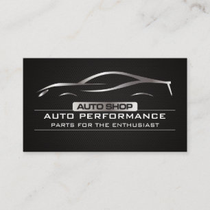 Auto Shop Metallisches Auto-Logo Visitenkarte
