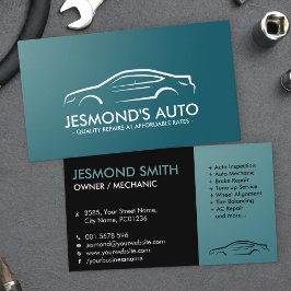 Auto Silhouette - Automechanik Visitenkarte