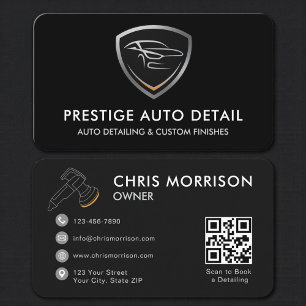 Auto-Spa-Autodetailing-Reinigung- QR-Code Visitenkarte