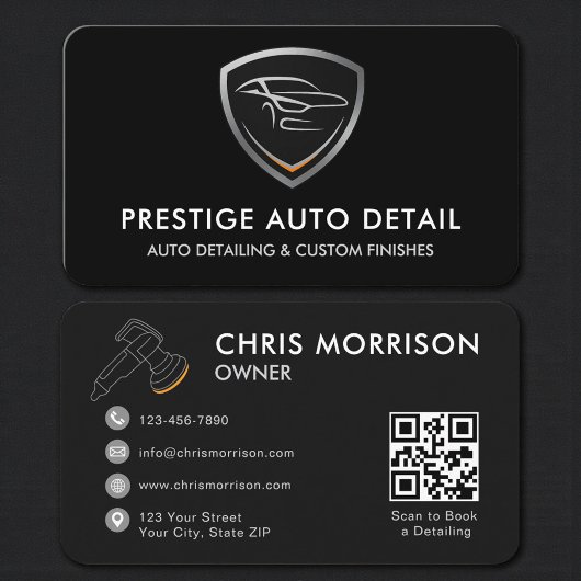 Auto-Spa-Autodetailing-Reinigung- QR-Code Visitenkarte