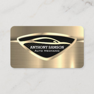 Auto Sports Car Metallic Gold Visitenkarte