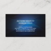 Auto-Sportwagen-Logo | Blue Black Background Visitenkarte (Rückseite)