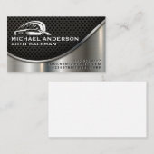 Auto-Sportwagen-Logo | Industriemetallic Visitenkarte (Vorne/Hinten)
