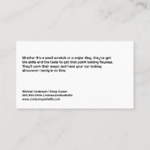 Auto Spray Paint Logo | Dienstleistungen von Perso Visitenkarte (Rückseite)