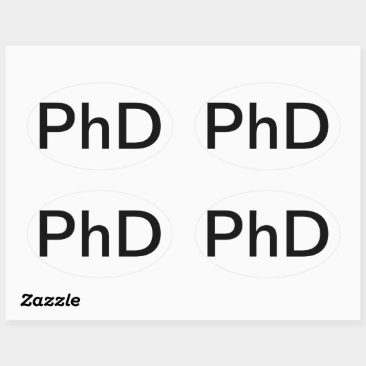 Auto Sticker PhD-Abschluss (Blatt)