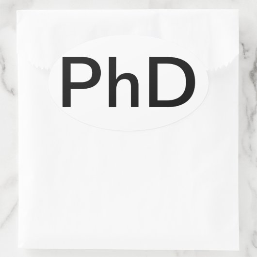 Auto Sticker PhD-Abschluss (Tasche)