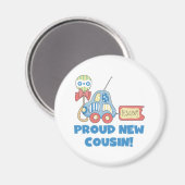 Auto stolz neuer Cousin Es ist ein Junge Magnet (Vorderseite/Rückseite)
