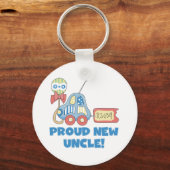 Auto Stolz neuer Onkel Es ist ein Junge Schlüsselanhänger (Vorderseite)
