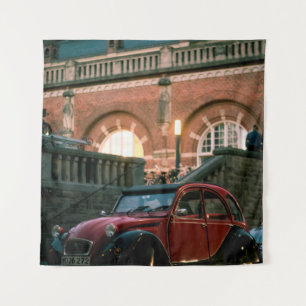 Auto Straße alt Vintage-Stil Straße Wandteppich