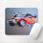 Auto stürzt durch die Mauer Mousepad (Mit Mouse)