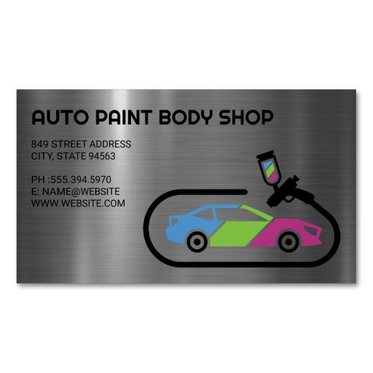 Auto Support | Car Paint Jobs Magnetische Visitenkarte (Vorderseite)