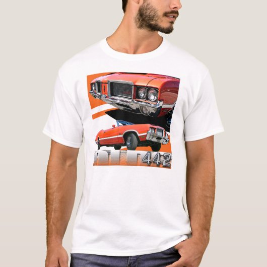 Auto-T-Shirt 1970 Oldsmobile-Macheten-442 T-Shirt (Vorderseite)