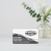 Auto Tech Body Shop | Car Service Icons Visitenkarte (Stehend Vorderseite)