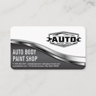 Auto Tech Karosserie Autoservice-Symbole Visitenkarte