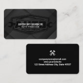 Auto Tech Logo | Elegantes Schwarz Visitenkarte (Vorne/Hinten)
