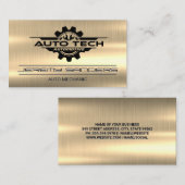 Auto-Tech-Marken-Logo | Goldmetall Visitenkarte (Vorne/Hinten)